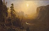 Albert Bierstadt Famous Paintings - Yosemite Valley, Glacier Point Trail